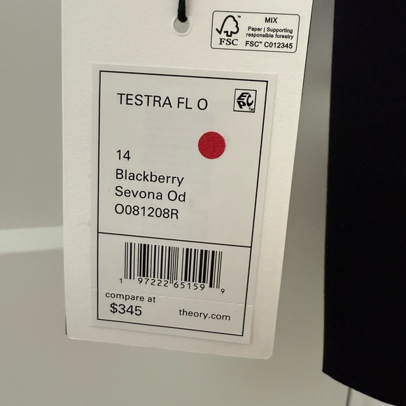 Theory Women's Dark Purple Dress Pants - Picture 2 of 2